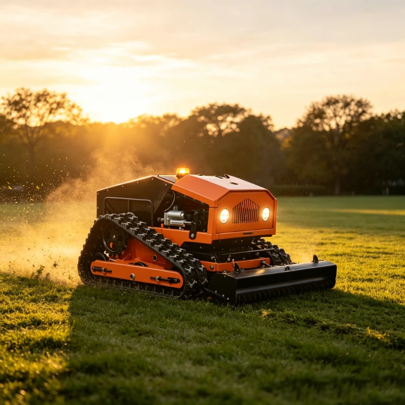 remote control lawn mower cost pricing comparison banner showing factory direct savings